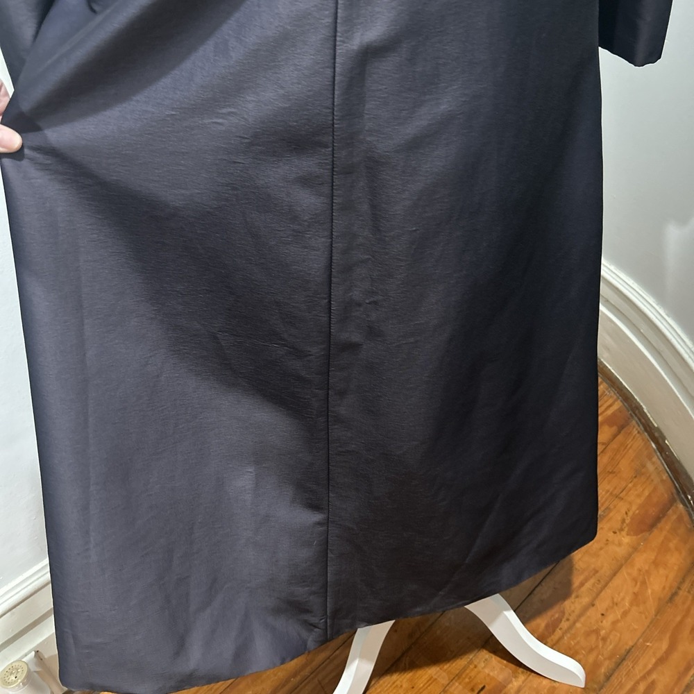 Vintage Lily & Taylor Light Wt 8 Trench Coat Iridescent Blue Classy Lined Jacket - Picture 15 of 16